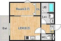 (仮称)ジーメゾン所沢岩岡町ペルラ 1LDKの間取図画像