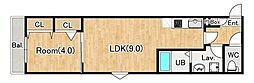 ジーメゾン春日部道順川戸ニヴェル 1LDKの間取図画像