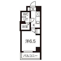 LEXE川崎塚越 1Kの間取図画像