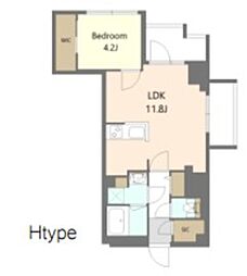 S-RESIDENCE高島平asolea 3階1LDKの間取り