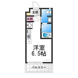 レガーロ鳳東町 2階ワンルームの間取り