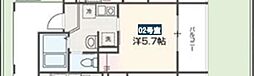 MELLAS相模原 1Kの間取図画像