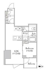 ルミーク錦糸町 1LDKの間取図画像