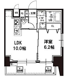 MaisondeArK南大井 1LDKの間取図画像