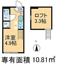 Prestige西巣鴨 ワンルームの間取図画像