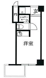 アルベルゴ御茶ノ水 11階ワンルームの間取り