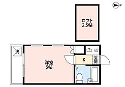 House of Shiinamachi 2階1Kの間取り