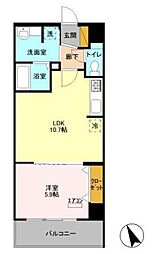 PreciousU 1LDKの間取図画像