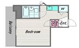 ブランシェ十条 2階1Kの間取り