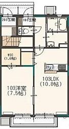 メゾンドアレーズ 1LDKの間取図画像