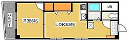 アコード住吉 1LDKの間取図画像