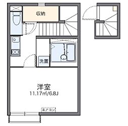 レオネクストグランドソレイユ 1Kの間取図画像