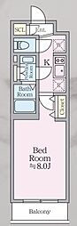 新宿区下落合3丁目マンション 1Kの間取図画像
