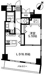 レジディア日本橋人形町2 1LDKの間取図画像