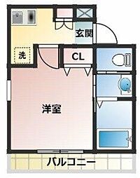 MELDIA古千谷本町2丁目NO.2 2階1Kの間取り