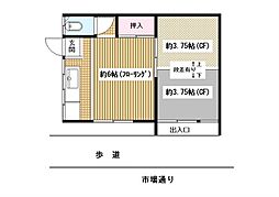 徳三荘の間取図画像