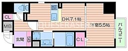 INOYABLDGResidence 1DKの間取図画像