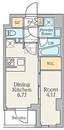 クレストコート南長崎 1DKの間取図画像