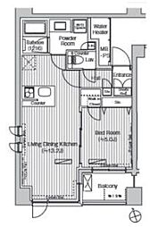 グランハイツ白金 1階1LDKの間取り