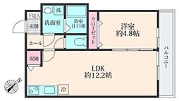 ミリアビタ稲毛東 1LDKの間取図画像