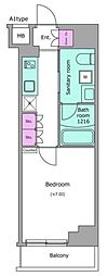 KDXレジデンス中板橋 1Kの間取図画像
