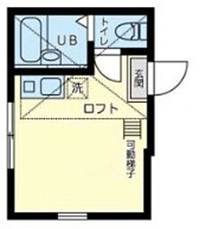 横濱マリーナベイ3 2階ワンルームの間取り