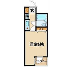 MAC平山城址公園コート 1Kの間取図画像