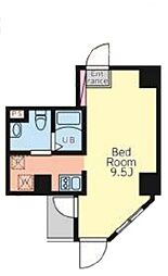 BloomTowerUeno ワンルームの間取図画像