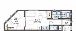 東村山市栄町1丁目アパート 1LDKの間取図画像