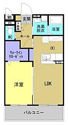 Ｂｌｉｓｓ小池原 3階1LDKの間取り