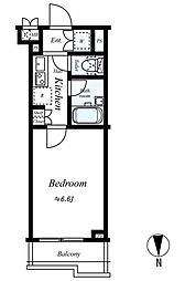 西武新宿線 沼袋駅 徒歩12分の賃貸マンション 1階1Kの間取り