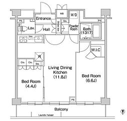 COMFORIA駒場 2LDKの間取図画像