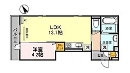 フェスタ大仙 1階1LDKの間取り