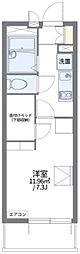 レオパレスミルガール 1Kの間取図画像