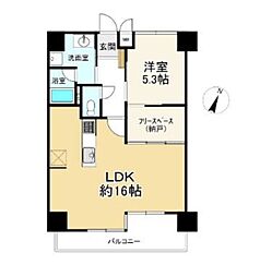 ニューライフ天神 1SLDKの間取図画像