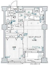 日神デュオステージ押上 3階1LDKの間取り