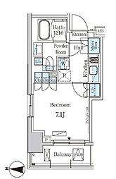 パークアクシス錦糸町ウエスト 3階1Kの間取り