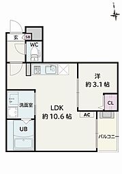 Jack hachikenI 1LDKの間取図画像