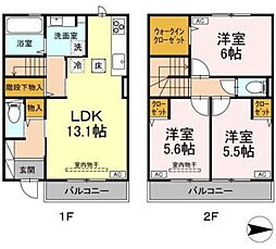 セントラルコートII 3LDKの間取り