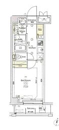 ヴォーガコルテ中村橋 1Kの間取図画像