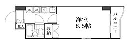 シーガル鶴見 1Kの間取図画像