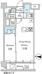 ジオエント中野弥生町 3階1LDKの間取り