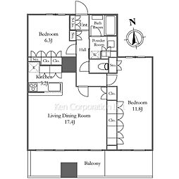 間取図画像 2LDK