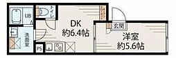 Bliss住吉 1DKの間取図画像