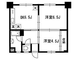 メゾン・ド・メルシー 5階2DKの間取り