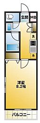 Cs 32 MINEGISHI 2階1Kの間取り