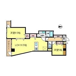 JR横浜線 八王子みなみ野駅 徒歩7分の賃貸マンション 2階2LDKの間取り