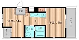 NERV 1DKの間取図画像