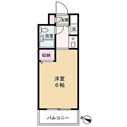 アピス東船橋 1Kの間取図画像