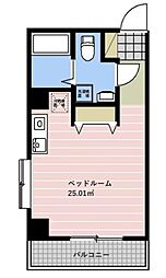 グランデュオ田園調布 2階ワンルームの間取り